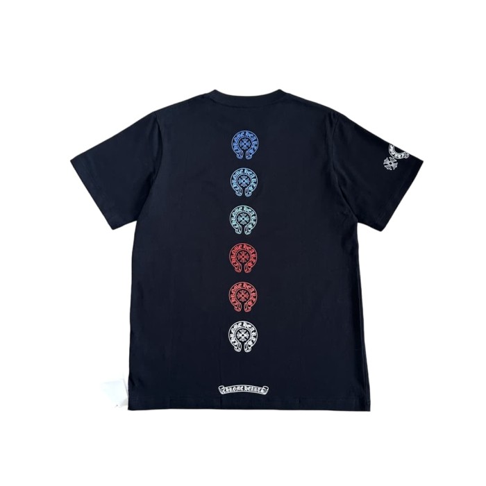 1:1 quality version Rainbow Gradient Horseshoe Logo Print Tee 2 colors 28969326
