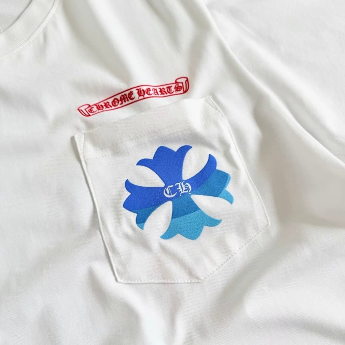 1:1 quality version Gradient Blue Cross Print Tee 2 colors 28969328