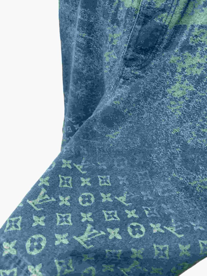 1:1 quality version Vintage Monogram Gradient Jacquard High-Rise Washed Denim Shorts 28968599