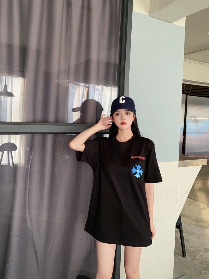 1:1 quality version Gradient Blue Cross Print Tee 2 colors 28969328