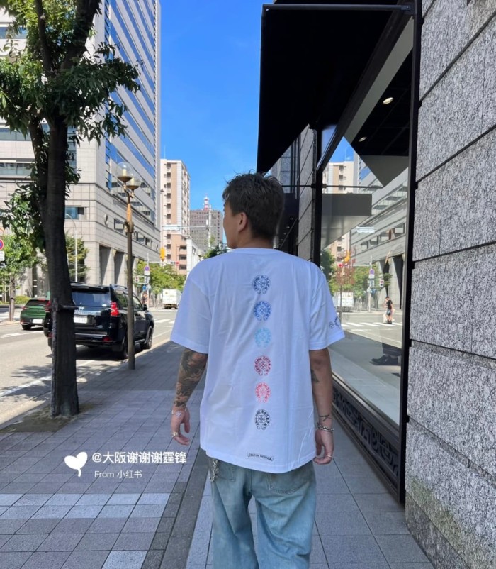 1:1 quality version Rainbow Gradient Horseshoe Logo Print Tee 2 colors 28969326