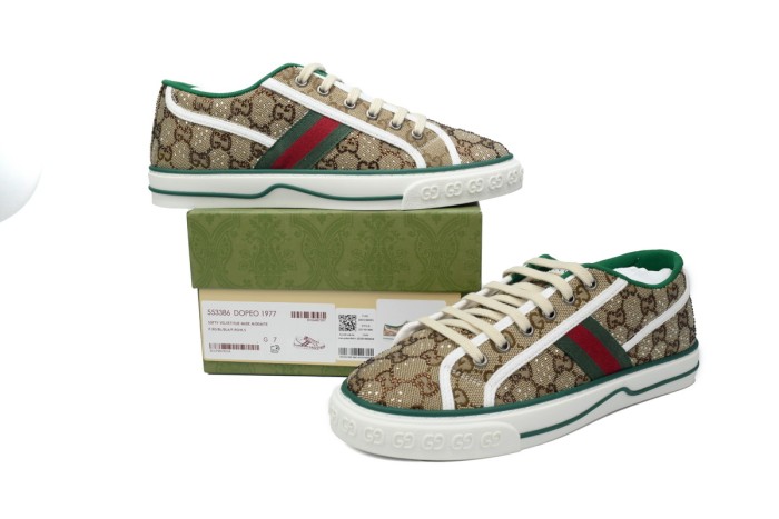 1:1 quality version Tennis 1977 Beige GG Supreme Low Top Sneakers 3 colors 28972637