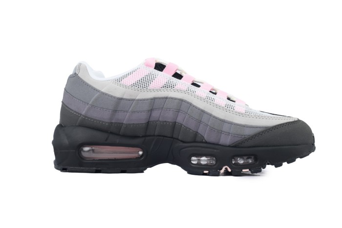 [plus-size shoes]  Air Max 95 Grey Pink Retro Running Shoes 28971651