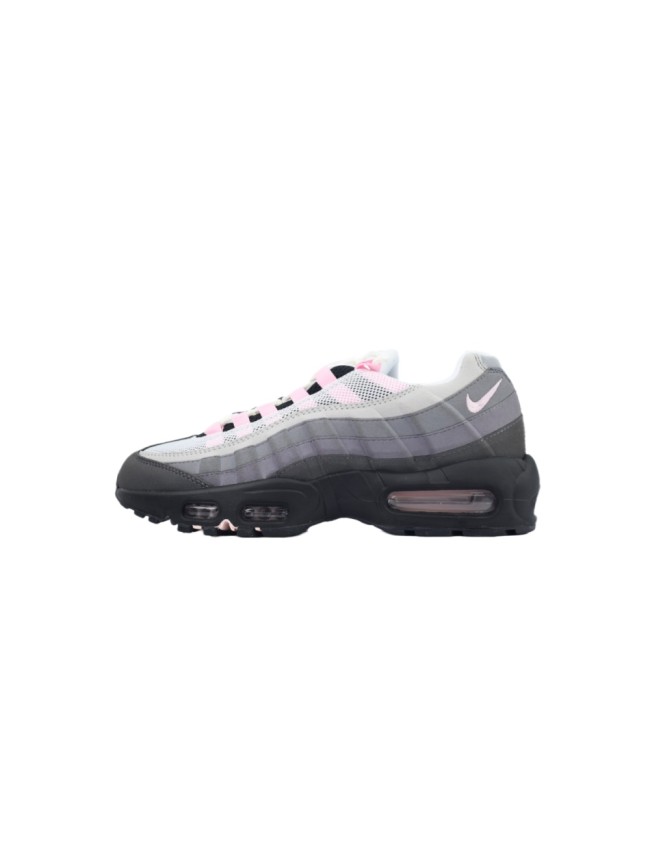 [plus-size shoes]  Air Max 95 Grey Pink Retro Running Shoes 28971651