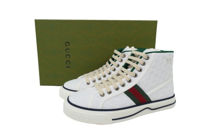 1:1 quality version Tennis 1977 Beige GG High Top Retro Sneakers 2 colors 28972702