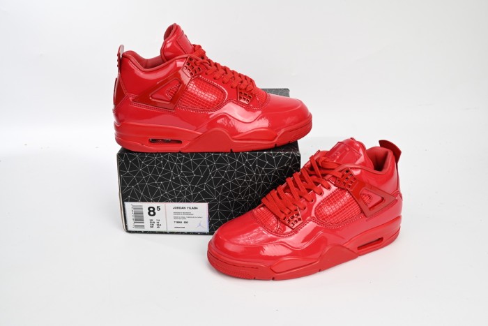 [plus-size shoes]Air Jordan 4 Retro Red Lacquer Leather Basketball Shoes 2 colors 28972824