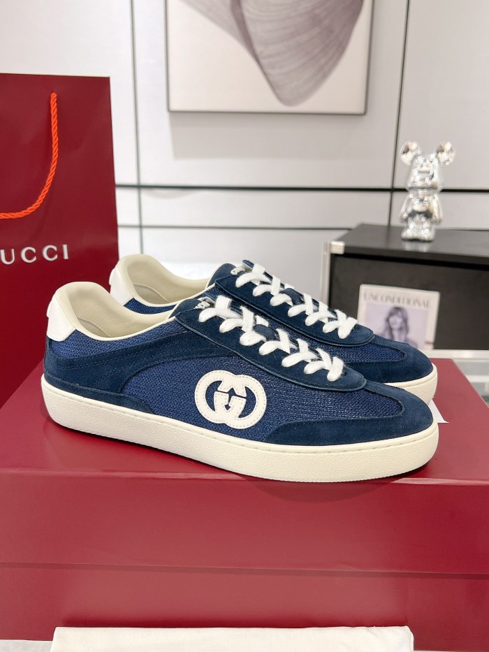 1:1 quality version Navy Blue Suede Canvas Low Top Sneakers Shoes 28974182