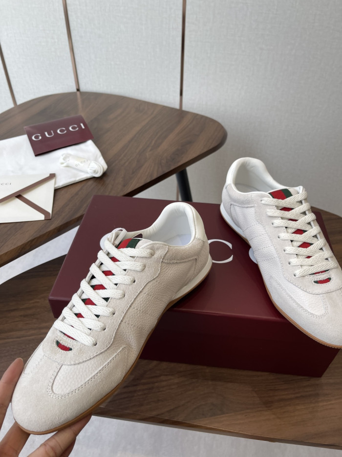 [plus-size shoes]1:1 quality version Leather Green Red Web Vintage Shoes 5 colors 28974025