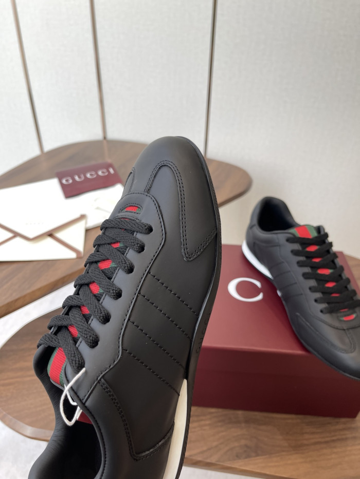 [plus-size shoes]1:1 quality version Leather Green Red Web Vintage Shoes 5 colors 28974025