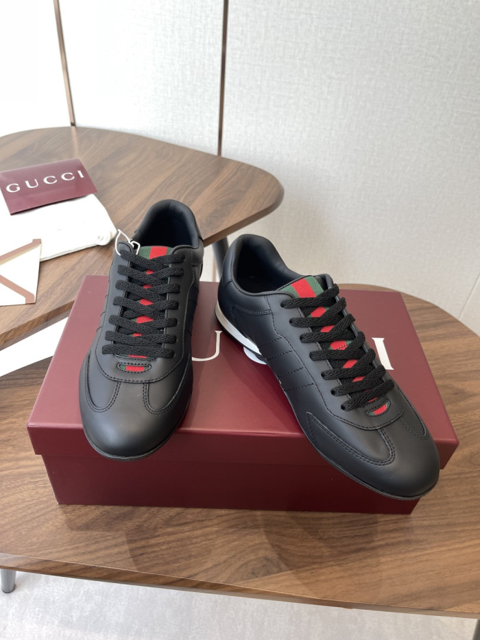[plus-size shoes]1:1 quality version Leather Green Red Web Vintage Shoes 5 colors 28974025