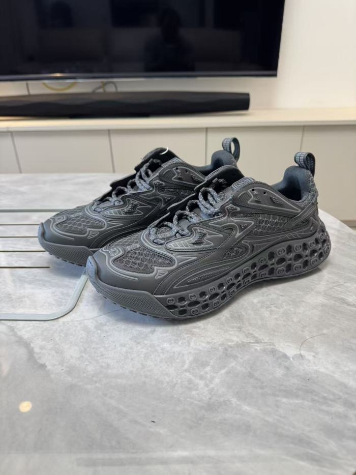 1:1 quality version Gucci CUB3D Grey Low Top Sneakers Casual Techwear Shoes 28974536