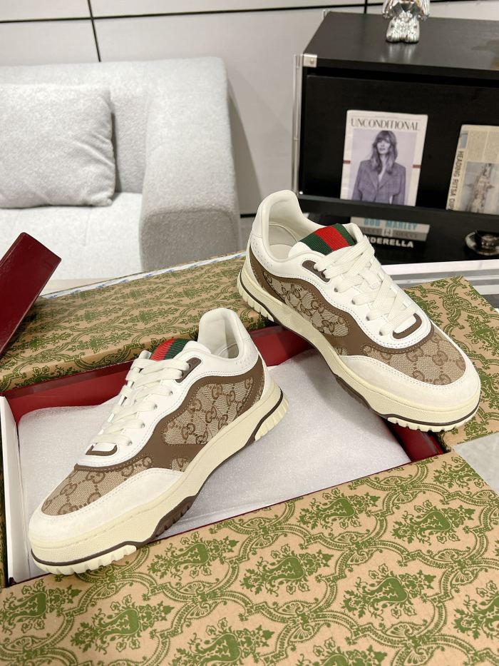 1:1 quality version Gucci GG Canvas Leather Low Top Sneakers Shoes 28974327