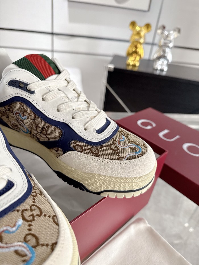 1:1 quality version GG Canvas Sneakers with Snake Embroidery Shoes 28974319