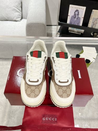 1:1 quality version Gucci GG Canvas Leather Low Top Sneakers Shoes 28974327