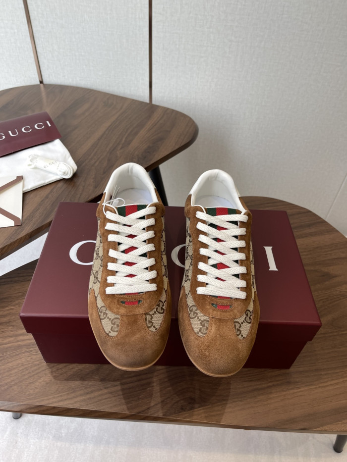 [plus-size shoes]1:1 quality version Leather Green Red Web Vintage Shoes 5 colors 28974025