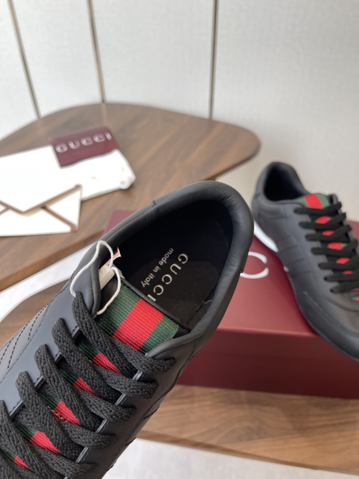 [plus-size shoes]1:1 quality version Leather Green Red Web Vintage Shoes 5 colors 28974025