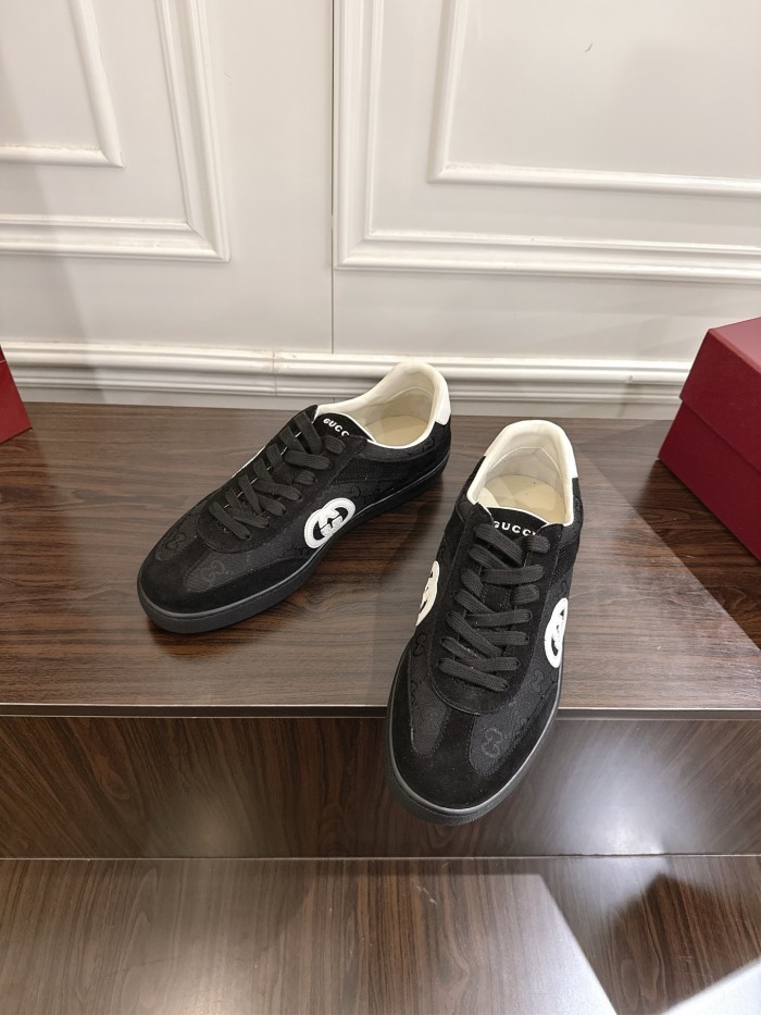 1:1 quality version Gucci GG Monogram Canvas Suede Shoes 2 colors 28974036