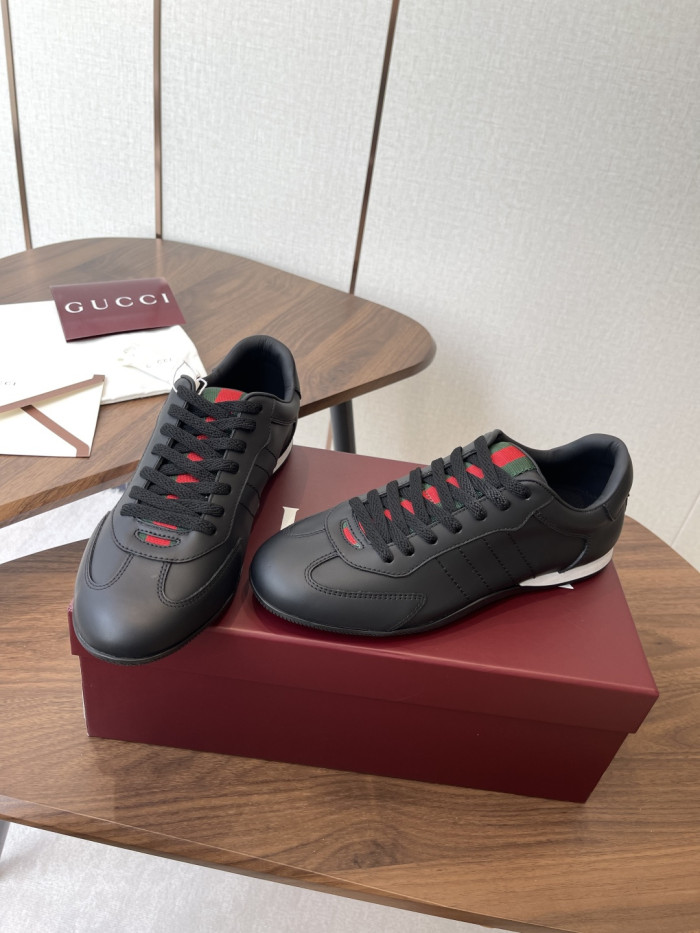 [plus-size shoes]1:1 quality version Leather Green Red Web Vintage Shoes 5 colors 28974025