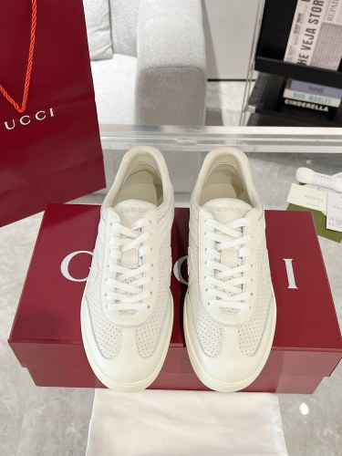 1:1 quality version White Leather Perforated Low Top Sneakers Shoes 28974177