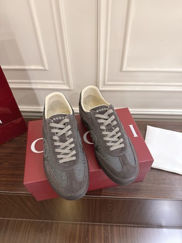 1:1 quality version Gucci GG Monogram Canvas Suede Shoes 2 colors 28974036