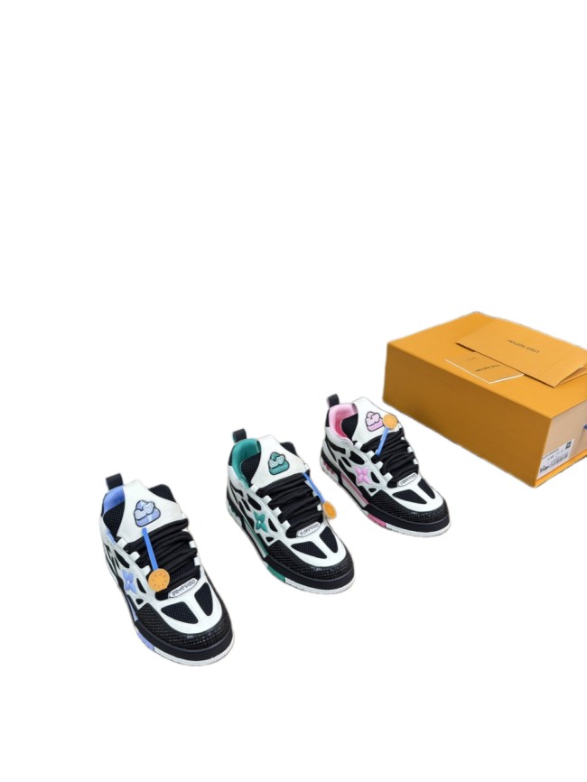 [50% Off]1:1 quality version 27922079 Colorful Floral Logo Sneakers 3 colors