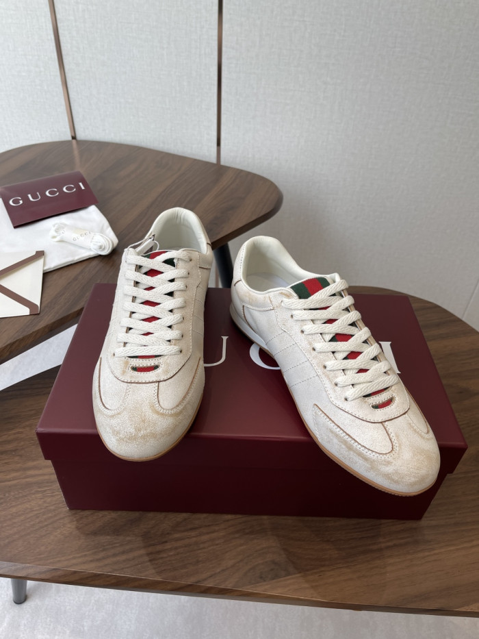 [plus-size shoes]1:1 quality version Leather Green Red Web Vintage Shoes 5 colors 28974025