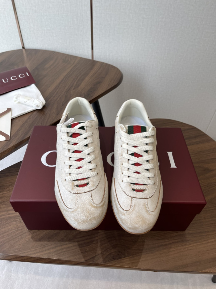 [plus-size shoes]1:1 quality version Leather Green Red Web Vintage Shoes 5 colors 28974025