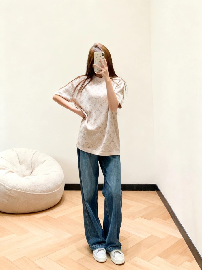 1:1 quality version Monogram Wool Jacquard Crew Neck Tee 28978909