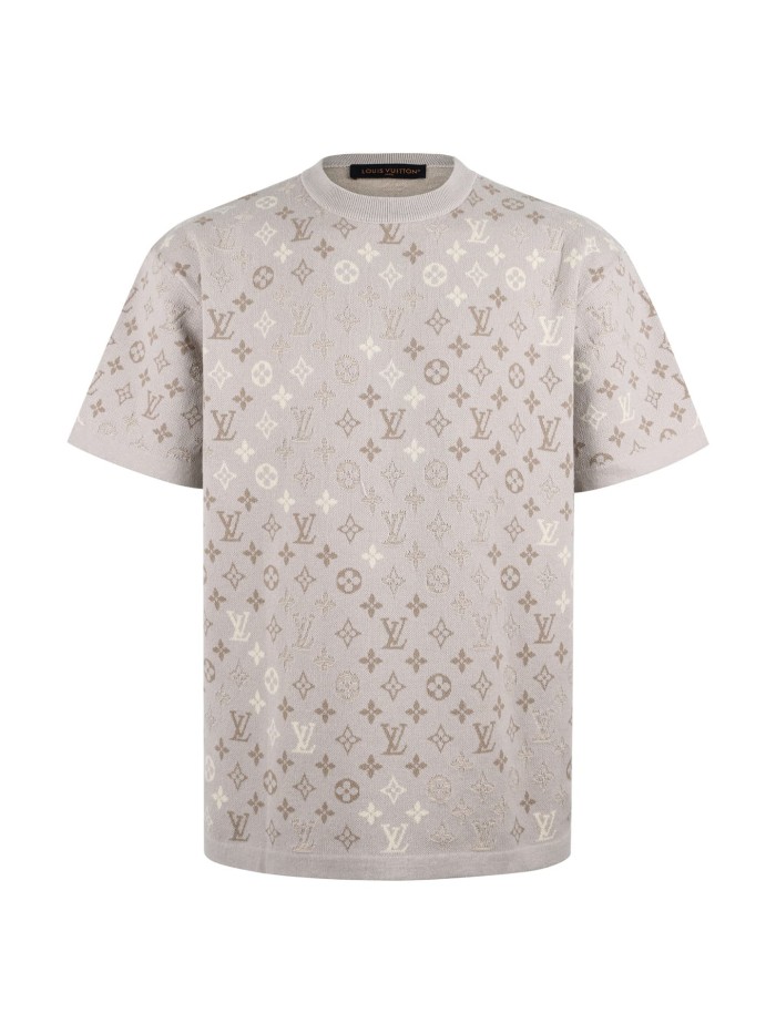 1:1 quality version Monogram Wool Jacquard Crew Neck Tee 28978909