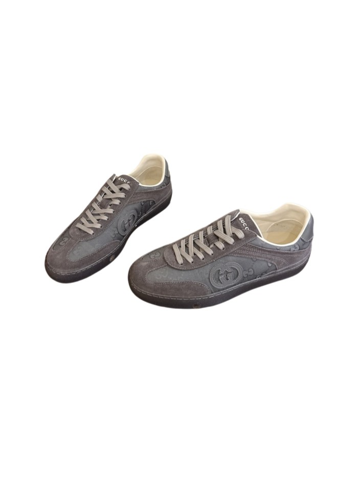 1:1 quality version Gucci GG Monogram Canvas Suede Shoes 2 colors 28974036