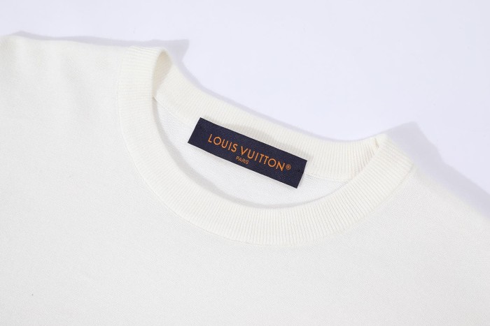 1:1 quality version Letter Jacquard Cotton Knit Print T-Shirt 2 colors 28997771