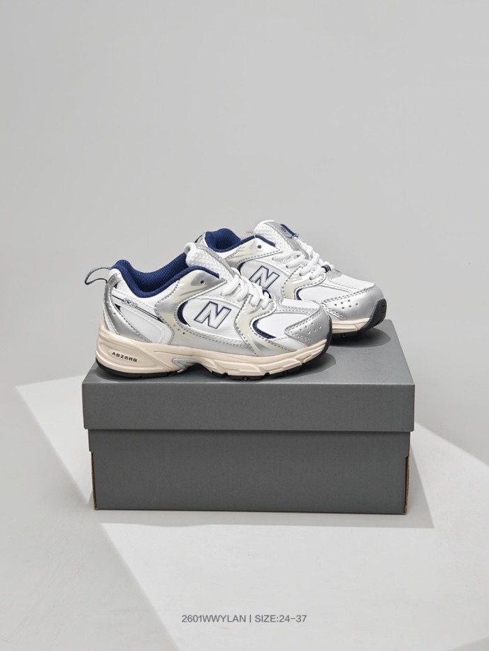 N-logo Leather Upper Retro Running Shoes for Kids 4 colors 28997931