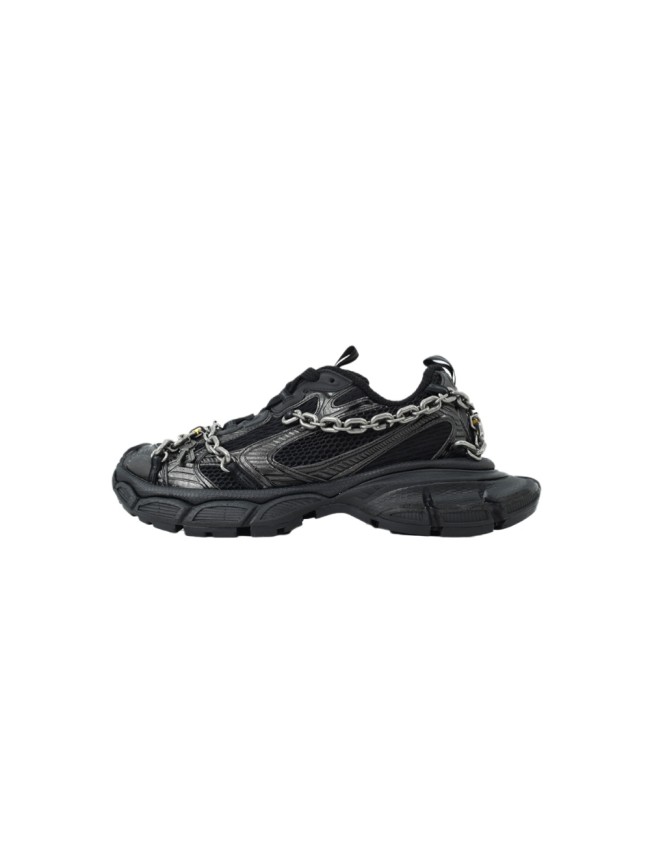 [plus-size shoes] 1:1 quality version 3XL Black Mesh Lock & Chain Low-top Chunky Sneakers 28997829