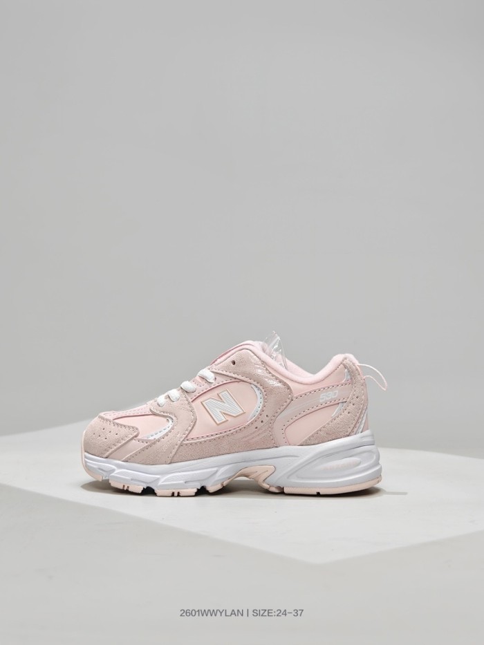 N-logo Leather Upper Retro Running Shoes for Kids 4 colors 28997931