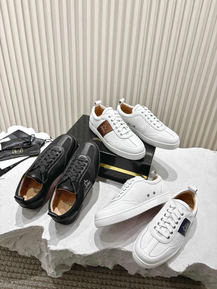 1:1 quality version Side-Strap Logo Red-Soled Low-Top Sneakers 3 colors 28997705