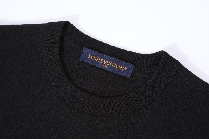 1:1 quality version Letter Jacquard Cotton Knit Print T-Shirt 2 colors 28997771