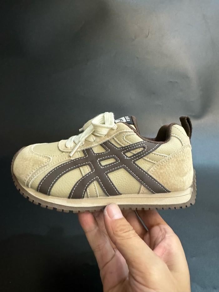 Autumn Winter Retro Leather Sneakers for Kids 3 colors 29006181