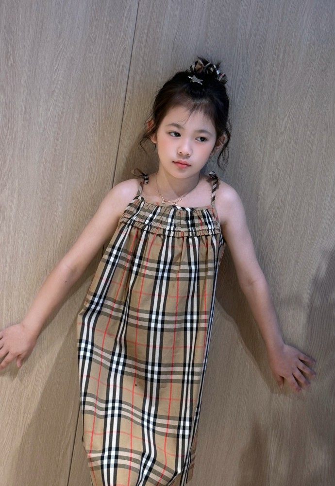 Classic Plaid Sleeveless Strap Dress for Kids 29006816
