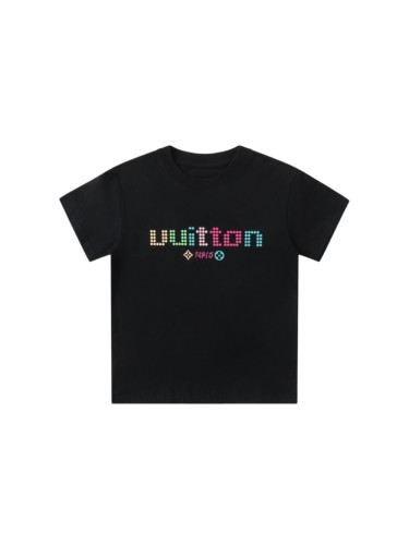 Colorful Pixel Letter Print T-Shirt for Kids 2 colors 29006458