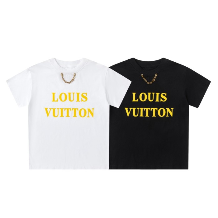 Metal Chain Neckline Logo Print T-Shirt for Kids 2 colors 29006083