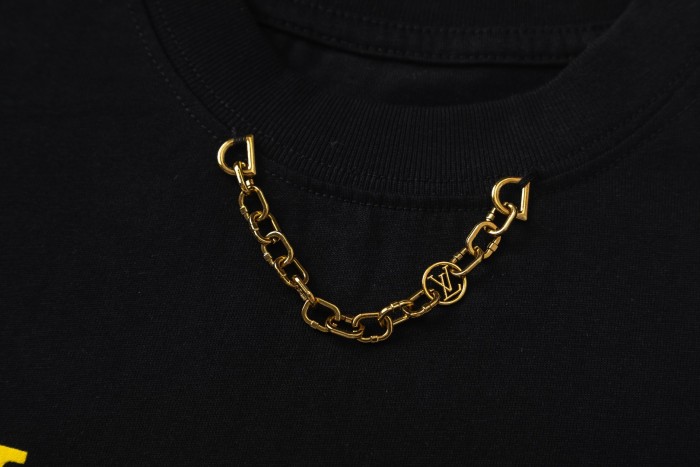 Metal Chain Neckline Logo Print T-Shirt for Kids 2 colors 29006083