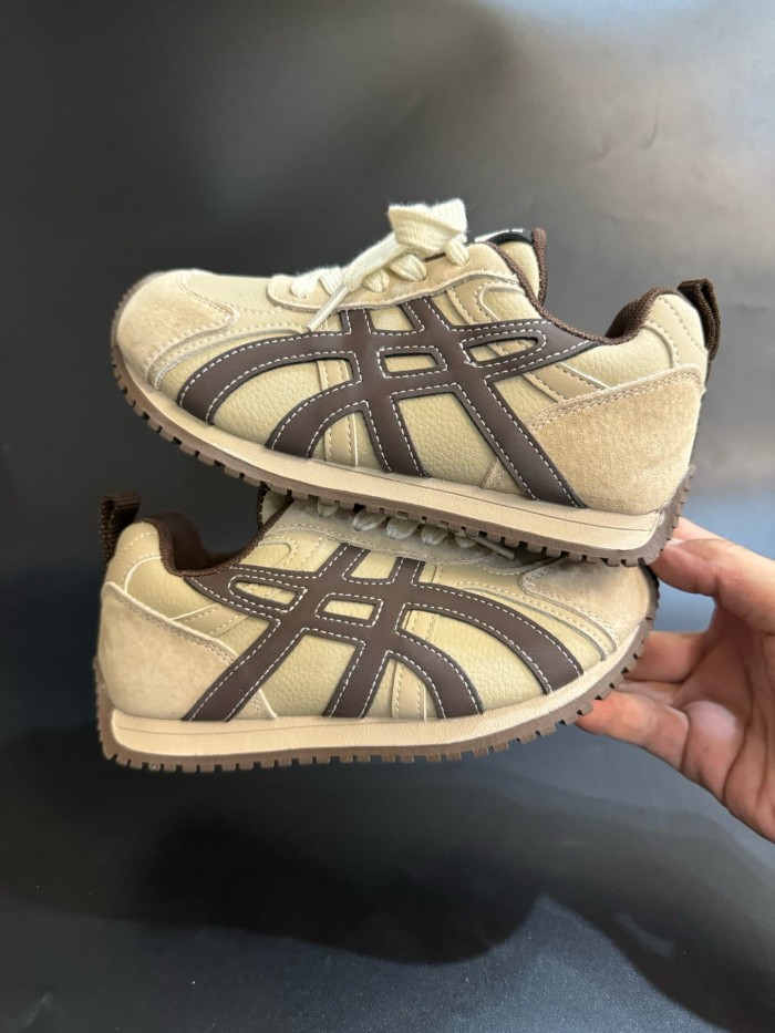 Autumn Winter Retro Leather Sneakers for Kids 3 colors 29006181