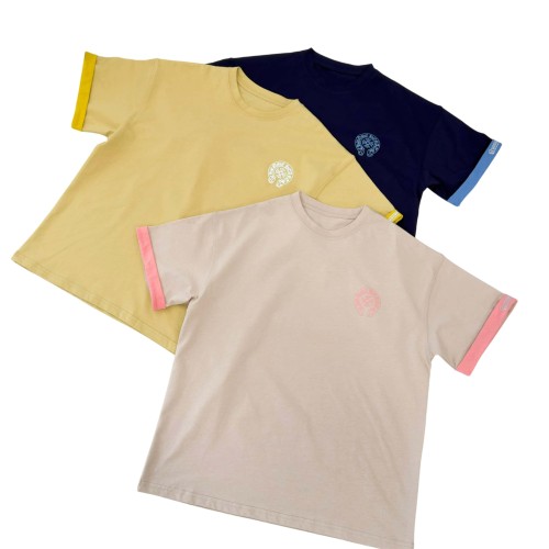 Cross Horseshoe Print Color Block Casual T-Shirt 3 colors for Kids 29008975