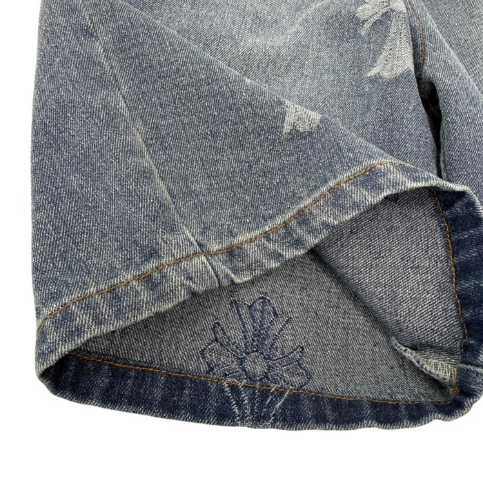 Cross Print  Washed Denim Shorts for Kids 29008975