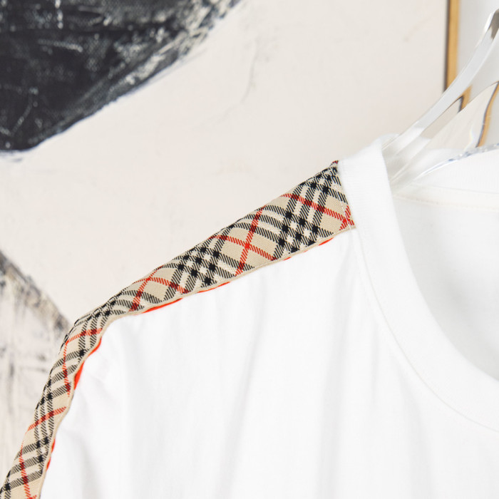 1:1 quality version 28303065 Plaid Trim Tee 2 colors