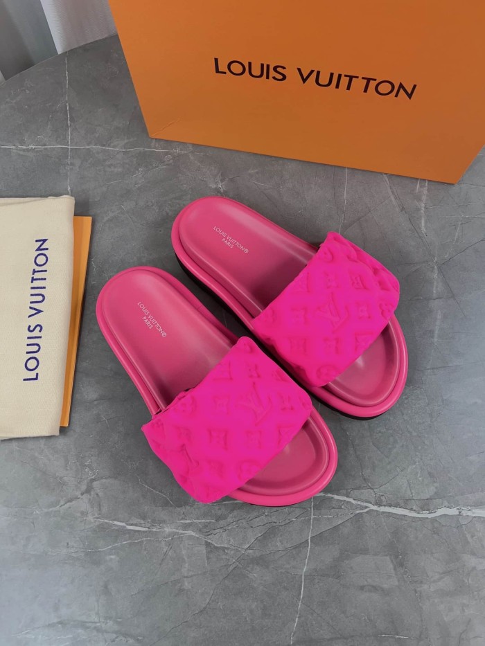 1:1 quality version 3D nylon embossed non-slip slippers 6 colors 22787278