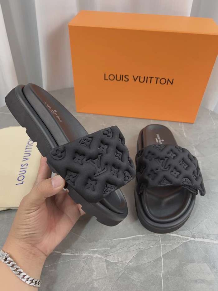 1:1 quality version 3D nylon embossed non-slip slippers 6 colors 22787278