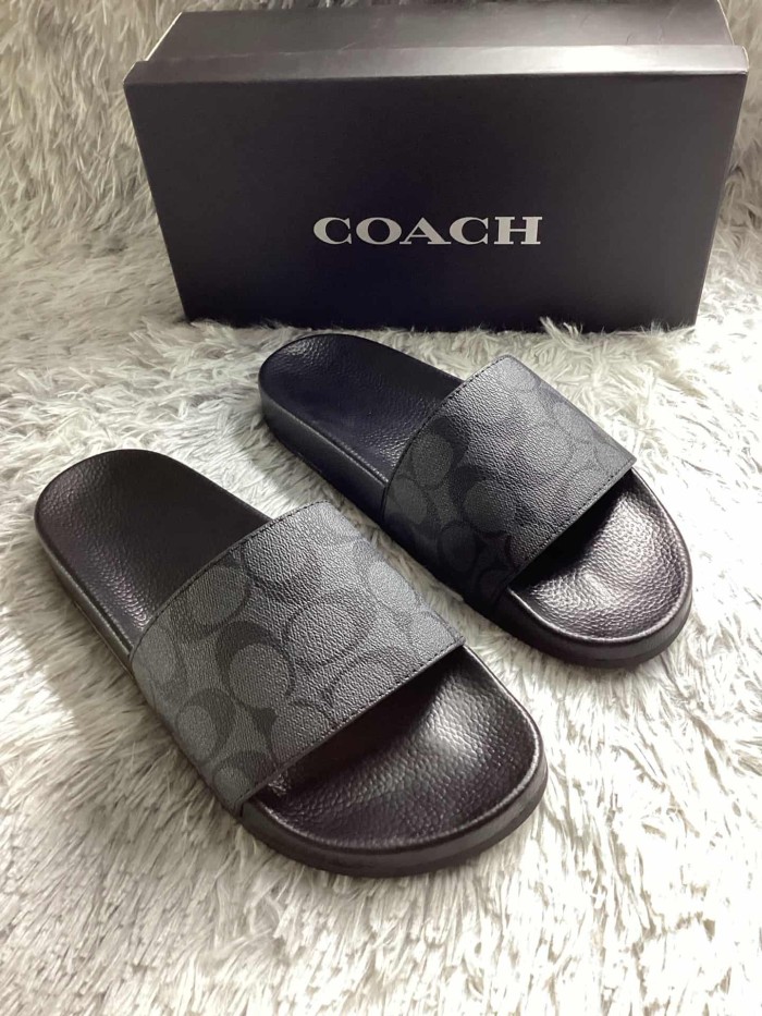 1:1 quality version Classic Monogram Black Rubber Sole Slippers 2 colors 29027291