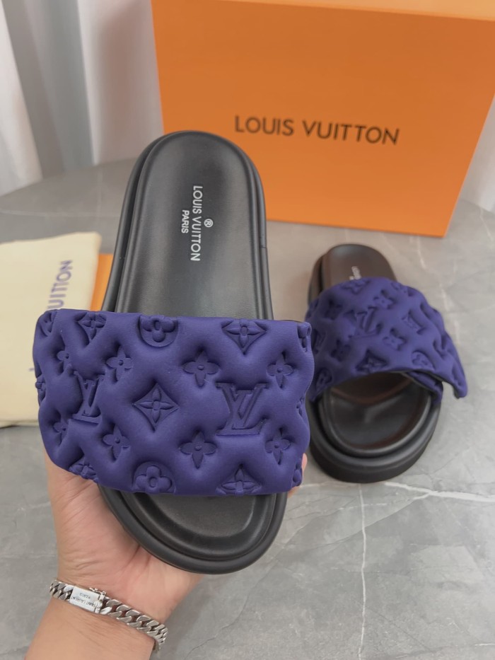 1:1 quality version 3D nylon embossed non-slip slippers 6 colors 22787278