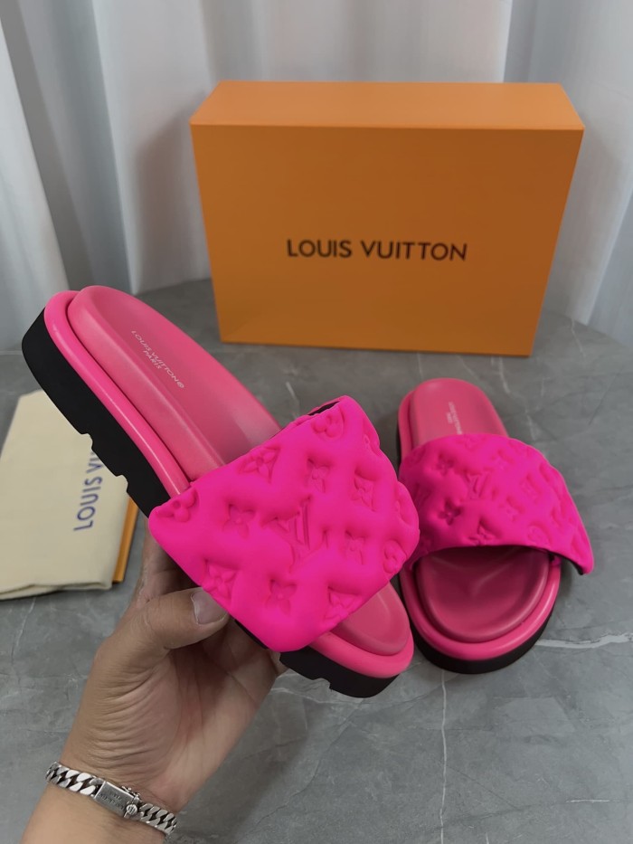 1:1 quality version 3D nylon embossed non-slip slippers 6 colors 22787278